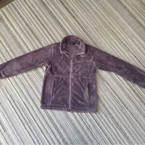 The North Face Girls Light Purple Full Zip Sherpa Jacket Size L 14/16 Fuzzy